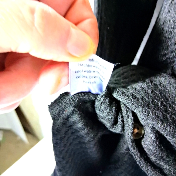 DellaRosa Medium Semi Sheer Women's Intimate Black Mid-thigh But. Down Sleepwear - Picture 9 of 9